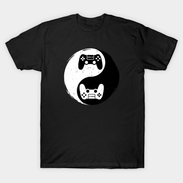 Yin Yang Symbol Gamer Gift Video Game T-Shirt by HiDearPrint